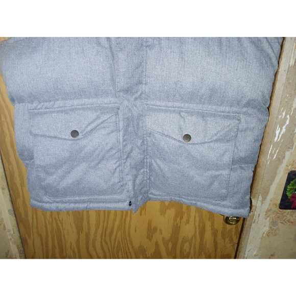 Old Navy Heritage Vest Grey Heather Quilted Puffer Full Zip Buttoned Men’s Large - Picture 16 of 16